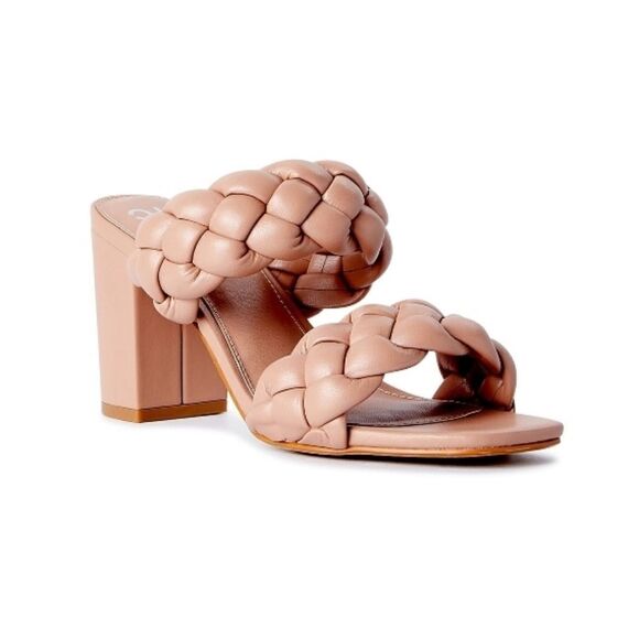 Womens Braided Dress Up Block Heeled Shoes Size 9 - Picture 5 of 10